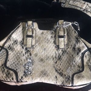 “Simply Vera” Vera Wang Womens Snakeskin Satchel/Handbag/Purse. Good condition.
